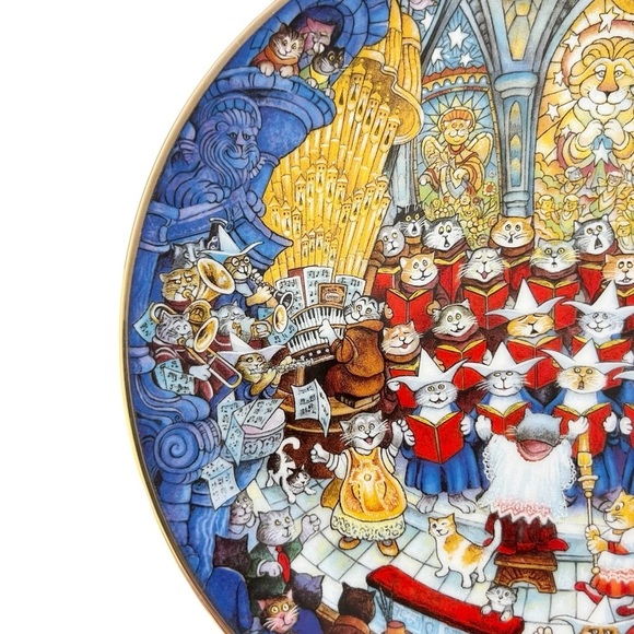 Franklin Mint Heirloom Bill Bell Ave Meow-A Cats Collector Plate - Picture 5 of 10